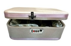 Kilitli Deri Makyaj Takı Kutusu