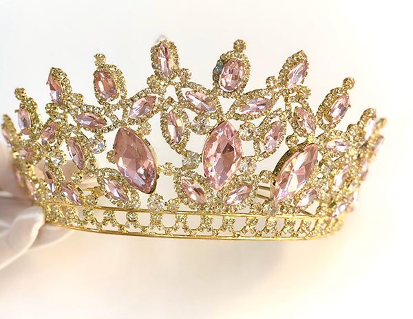 Pembe Taşlı Kına Tacı