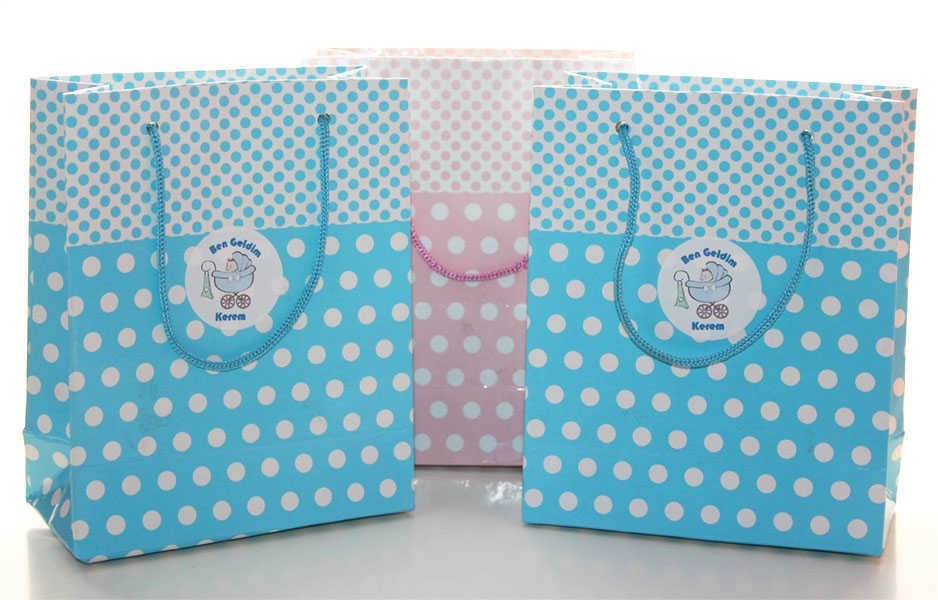 Puantiyeli Karton Çanta
