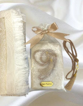 Organze Kese İçerisinde Seccade - Tesbih Seti