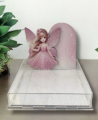 Peri Kızı Dekorlu Pleksi Çikolata Kutusu