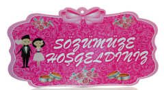 Sözümüze & Nişanımıza Hoşgeldiniz Kapı Süsü