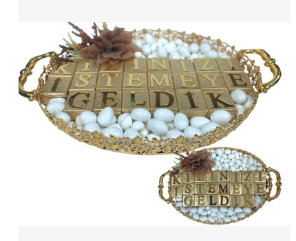 Kızınızı İstemeye Geldik Büyük Çikolatalı Tepsi