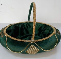 Paralı Kına Tepsi ve Sepeti Yeşil