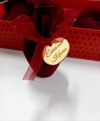 Kişiye Özel İçi Kınalı Minyatür Testi Bordo