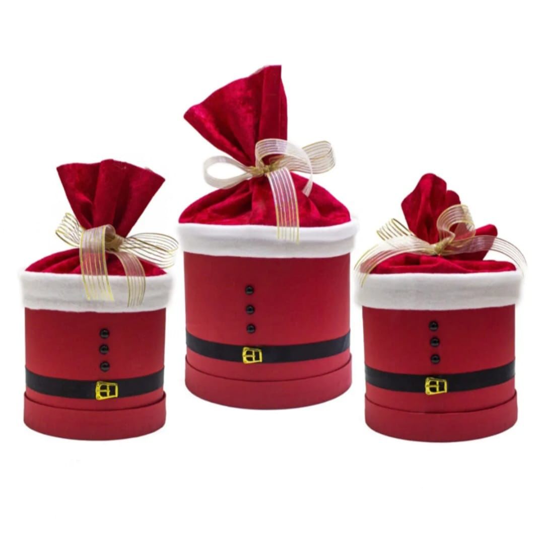 Yılbaşı Temalı Silindir Hediye Kutusu 3lü