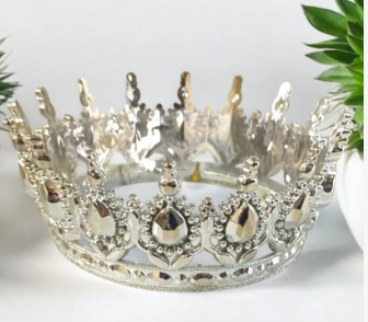 Tam tur mika kraliçe tacı - pasta üstü taç