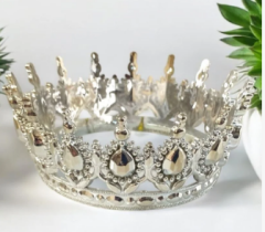 Tam tur mika kraliçe tacı - pasta üstü taç