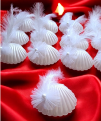 Fiyonk Detaylı Kutulu İstiridye Mum Hediyelik 20'li