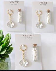 İstiridye anahtarlık - şişeli Kartlı Hediyelik 20'li