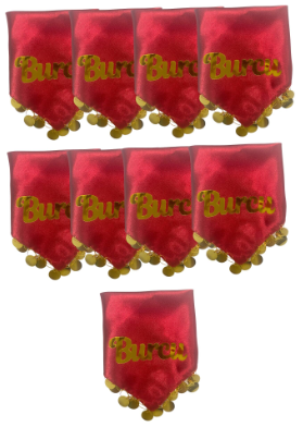 Kişiye Özel Saten Paralı Söz Mendili - Halay Mendili