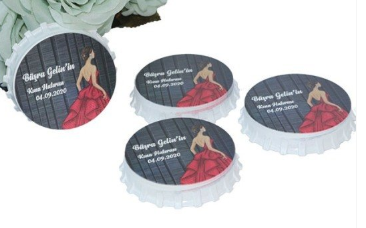 Uv Basklı Kına Kızı Mıknatıslı Açacak