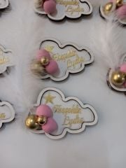 Ahşap Bulut Magnet Bebek Şekeri