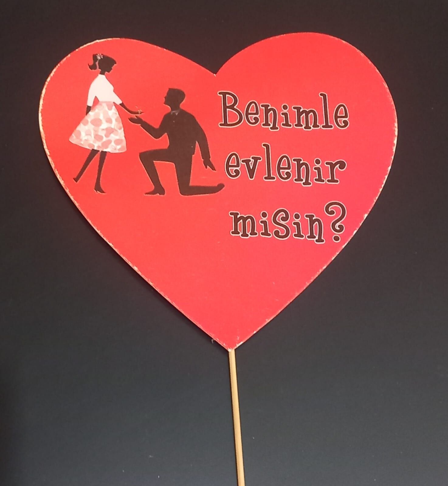 Evlilik Teklifi Konuşma Balonu Kalp