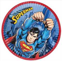 Superman Baskılı Tabak 8 Adet