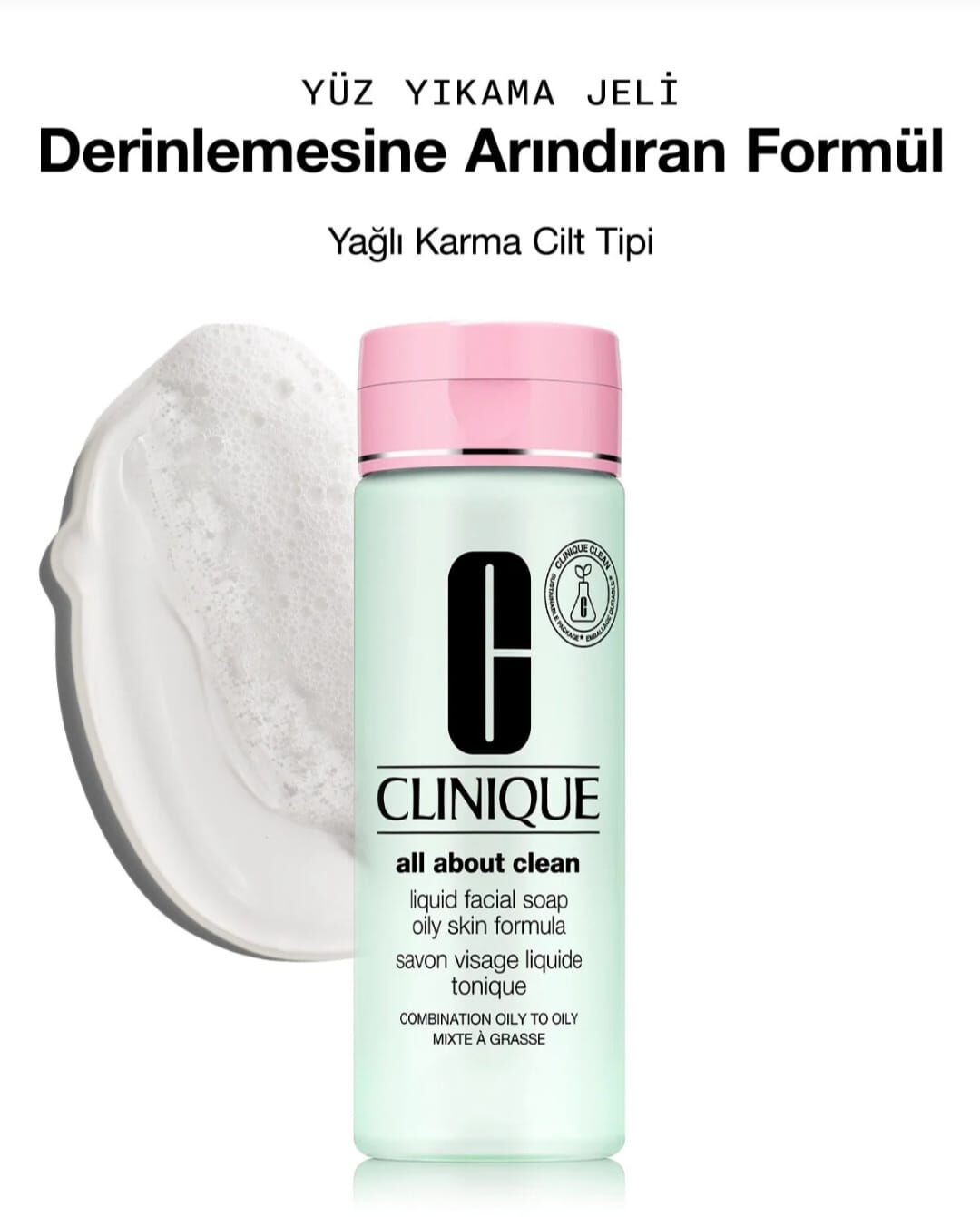 Clinique All About Clean - Likit Yüz Temizleme Jeli - Karma /Yağlı cilt tipi (tip 3-4) 200 ml