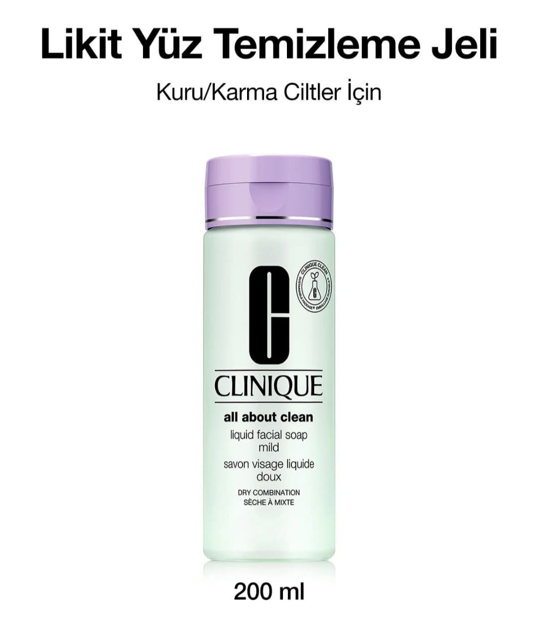 Clinique All About Clean - Likit Yüz Temizleme Jeli - Hassas cilt - Kuru/karma cilt tipi (tip 2) 200 ml
