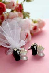Gelin Damat Bitişik Anahtarlık Nikah Şekeri