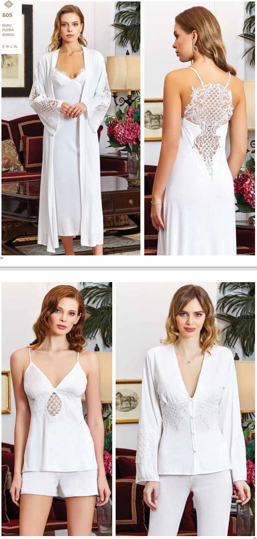 Jeremi 805 Çeyizlik Dantelli Penye Altılı Set