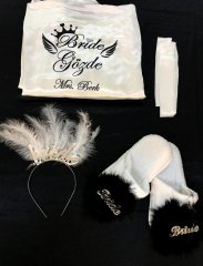 Bride Set Siyah Tüylü