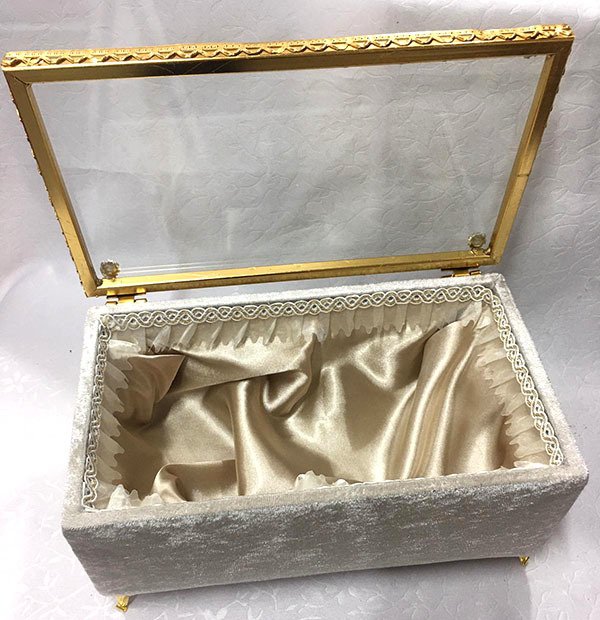 Cam Kapaklı Makyaj Takı Kutusu