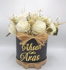 Büyük Boy Silindir Kutuda Kız İsteme Çiçeği