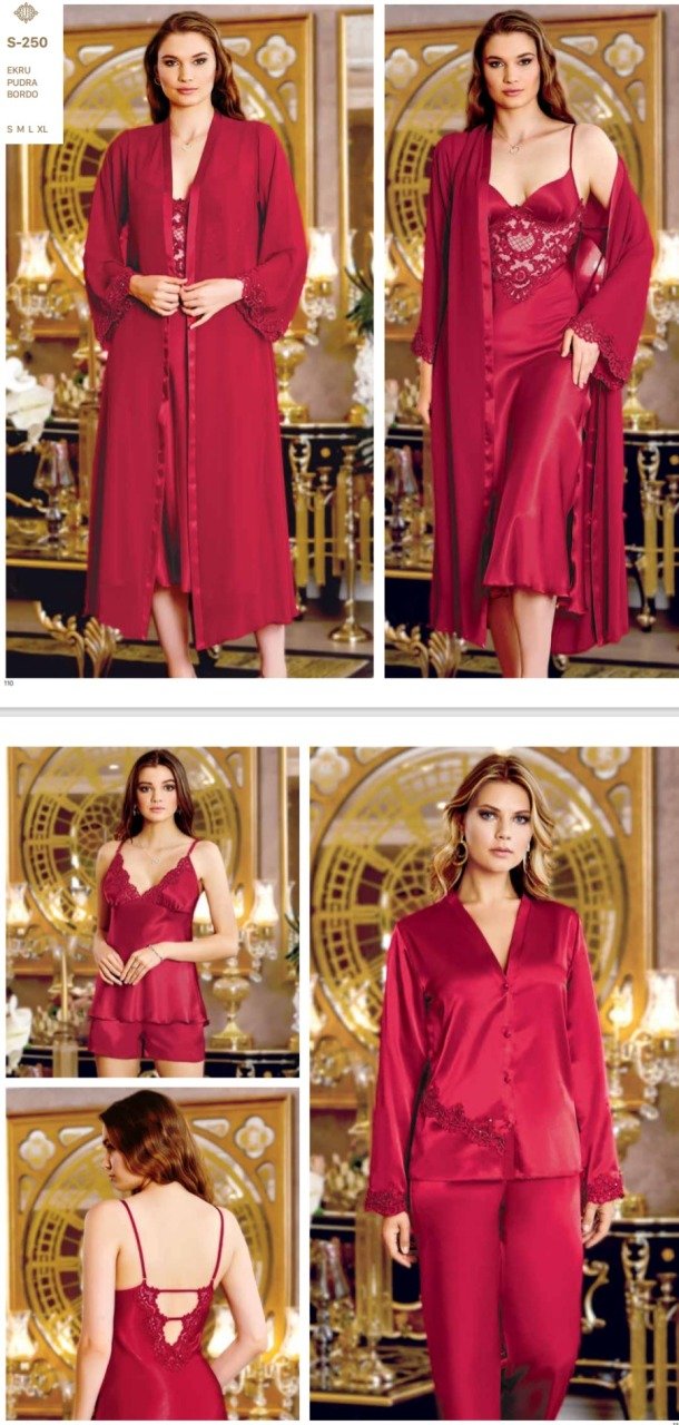 Jeremi İpek Saten Uzun Altılı Set S-250