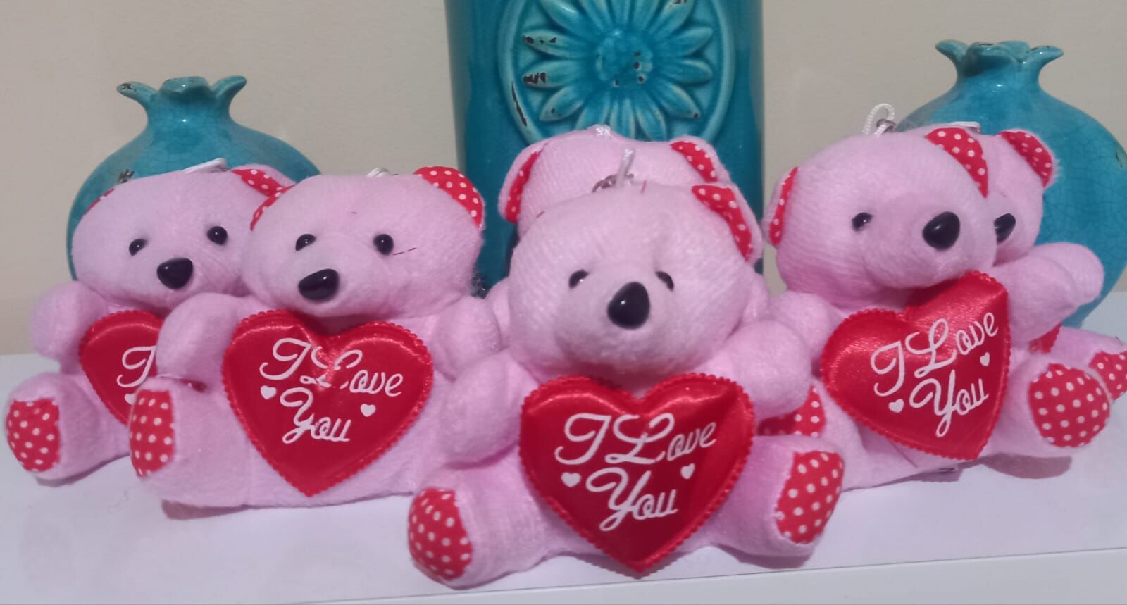 I Love You Pembe Ayı Anahtarlık