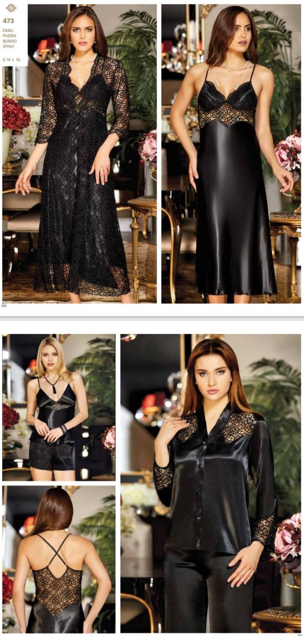 Jeremi İpek Saten Uzun Altılı Set 473