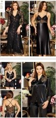 Jeremi İpek Saten Uzun Altılı Set 473