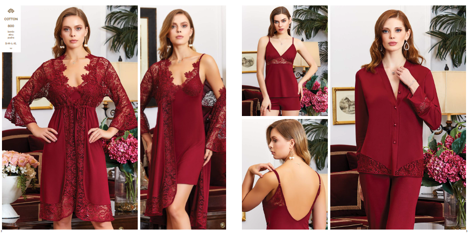 Jeremi 800 Çeyizlik Dantelli Penye Altılı Set