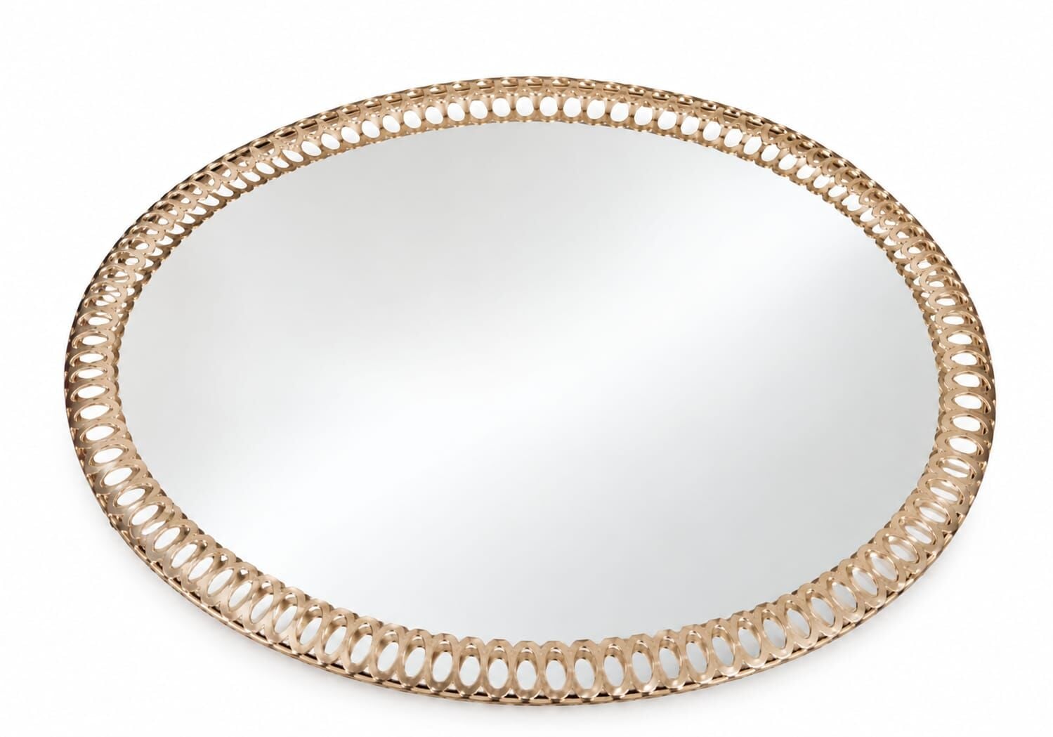 Yuvarlak Gold Aynalı Tepsi