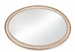 Yuvarlak Gold Aynalı Tepsi