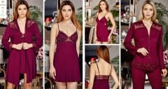 Jeremi 552 Çeyizlik Dantelli Penye Altılı Set