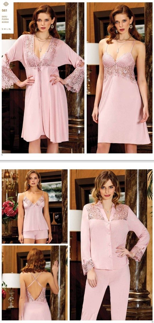 Jeremi 561 Çeyizlik Dantelli Penye Altılı Set
