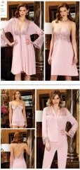 Jeremi 561 Çeyizlik Dantelli Penye Altılı Set