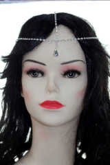 Zincirli Saç Aksesuarı Beyaz