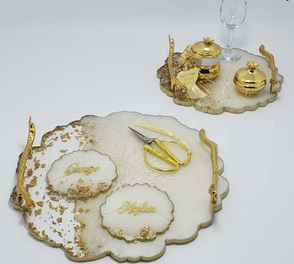 İsme Özel Epoksi Yüzük Tepsisi