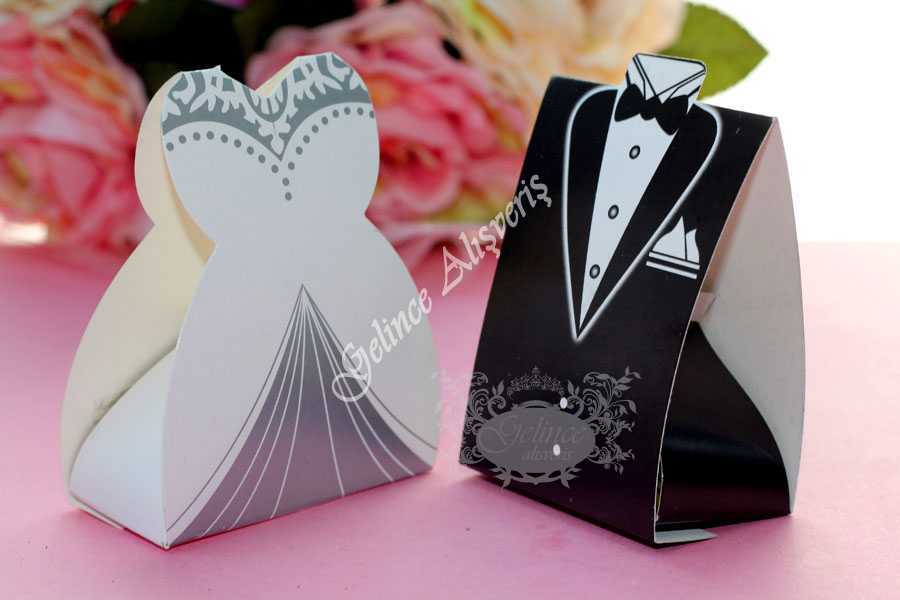 Gelin Damat Kutularda Kına- Siyah Beyaz
