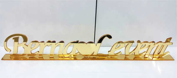 Masa Üstü Ayna İsim Kalpli AU