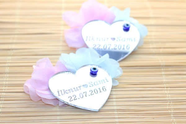 Magnet Kalp Ayna Nikah Şekeri