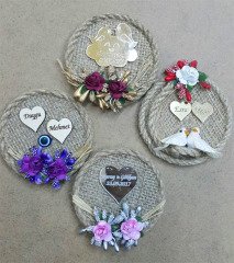 Hasır Nikah Şekeri Çiçekli
