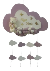 Renkli Işıklı Kabartmalı Bulut Kapı Süsü