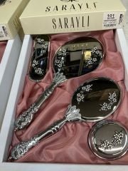 Saraylı Papatya Buketi Ayna Tarak Set