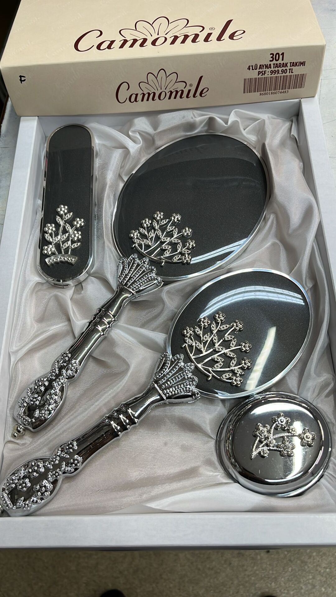 Camomile Ayna Tarak Seti Dilek Ağacı Gümüş