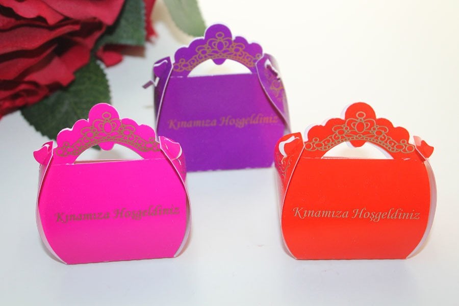 50 Adet Karton Çanta Kına