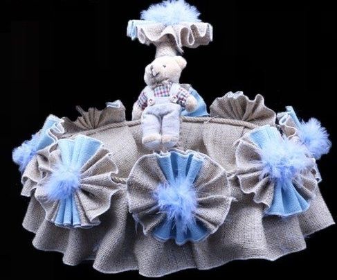 Kraft Süslemeli Ayıcıklı Sepet