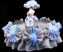 Kraft Süslemeli Ayıcıklı Sepet