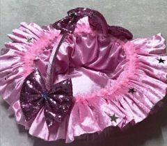 Kadife Kabarık Payet Fiyonklu Sepet