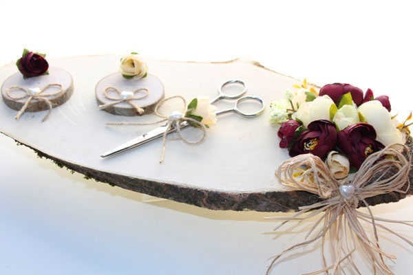 Kütük Söz Nişan Yüzük Tepsisi K5